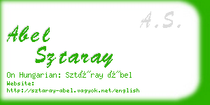 abel sztaray business card